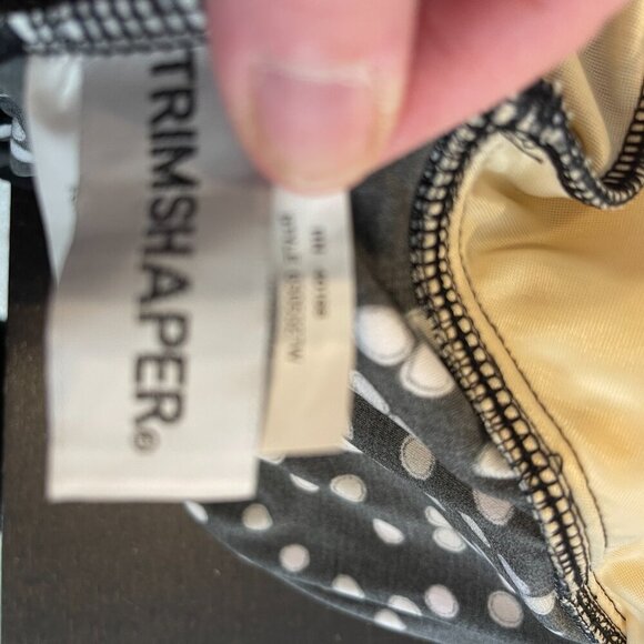 Trimshaper Black And White Tankini with Padded Cups size 20W - Picture 5 of 5